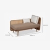 Andaman Neil Solid Wood Day Bed in Light Brown Colour