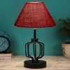 Daleyza Maroon Jute Table lamp with Iron Base