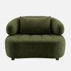 Henry Velvet 1 Seater Sofa Olive Green Color