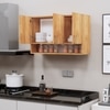 3 Doors Modular Wall Mounted Kitchen Cabinet With Organizer Shelf In Plateau Apple Finish