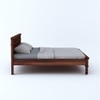 Medhasvini Solid Wood Queen Size Non Storage Bed In Teak Finish