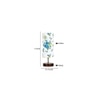 Kobe Multicolor cotton table lamp with brown wood base
