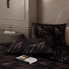 Stoa Paris Satin Comforter King Size with 2 Pillow Covers, 300TC Comforter Set Noir Rouge