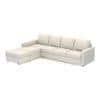 Apollo Sofa (Colour : Pearl, Cushion : Soft, Back Type : Regular, Seating Capacity : Left Aligned 3 Seater + Left Aligned Chaise)