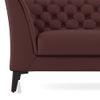 Weston 1 Seater Half Leather Sofa In Bordeaux Italian Leather