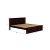 Brilliant Sheesham Wood King Size Bed Non Storage Bed Walnut Finish (72 x 78 inches)