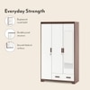 Miller 3 Door Wardrobe With Mirror in Two Tone Finish
