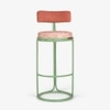 Dastoori Stainless Steel Outdoor Bar Stool in Beige Colour