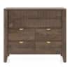 Toledo Solid Wood Chest of 6 Drawers In Danish Walnut Finish