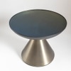 Ava Glass Coffee Table In Brass Finish