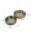 Artisan Mandala Tray Set – Vibrant Blue & Gold Design (Set of 2)