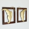 W-Arya Abstract Metal Wall Decor in Gold Set of 2