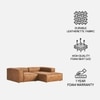 Elegantedge Wood Left Aligned 2-Seater With Upholstery Non Storage Sofa In Brown Colour