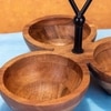 Ireka Home Munch Trio Acacia Wood Snack Bowl Set – Set of 3