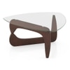 Noguchi Abstract Solid Wood Coffee Table In Dark Walnut Finish