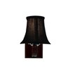 Devansh Wood Wall Mounted Lamp With Black Cotton Shade