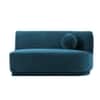 Izza Velvet 4 Seater Sofa in T Blue Colour