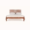 Bunka Solid Wood King Non Storage Bed in Brown Colour
