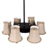 Devansh Dual Black Wallmounted Lamp With Cotton Black Shade
