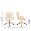 Doe Buck Adan Modern Beige Velvet Office Chair
