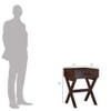 Oak Solid Wood End Table in Walnut Finish