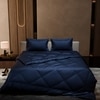Stoa Paris Comforter Set Double Bed, 300TC Satin Double Bed Comforters in Mystique Blue
