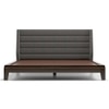 Taarkashi Upholstered Bed Bed Size Queen American Walnut, Colour - Seal Grey B140-18403 Grey