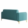 Veniza Velvet 2 Seater Sofa In Aqua Blue Colour