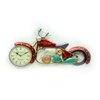 Metal  Decorative Handpainted 10''  Bike Wall Clock In Red Color By Craft Tree