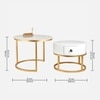 Artus Marble And Wooden Nesting Tables With Storage