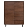 Scandinavian Hutto Multifunctional Cabinet Walnut Finish
