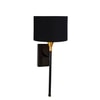 Devansh Metal Electric Wall Light in Black Colour with Black Shade Count of 1 Light