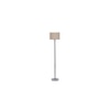 Crystal Beige Natural Fiber Floor Lamp with Steel Steel Base