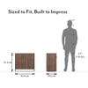 Alex 9 Pair Shoe Rack in Classic Walnut Finish
