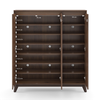 Webster 32 Pair Shoe Rack in Classic Walnut Finish