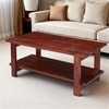 Aroda Sheesham Wood Contemporary Rectangle Coffee Table In Honey Finish