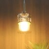Eliante Hanging Light, Champaign Glass Shade, Mild Steel, 1 Bulb - Modern Pendant Lamp For Home Decor