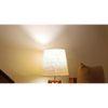 Blender Brown Wooden Table Lamp with White Fabric Lampshade