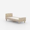 Minimalist Kids Single Bed in Oak and Yellow
