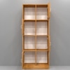 8 Shelves Semi Open Multipurpose Matrix Kitchen Cabinet In Plateau Apple Finish