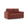 Apollo Compact High Back 2 Seater Fabric Sofa in Dark Coral Colour