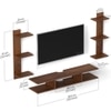 BLUEWUD Estoye Mini Engineering Wood Wall Mount TV Entertainment Unit Set Top Box Stand/TV Cabinet Panel with Shelves for Books & D�cor Display Unit, Ideal for 42�(Brown Maple)
