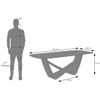 Paloma 8 Seater Spanish Ceramic Dining Table With 8 Calix Dining Chairs (Finish : Spanish Ceramic, Chair Colour : Beige)