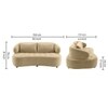 Henry Velvet 2 Seater Sofa Beige Color