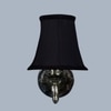 Devansh Gold Antique Wall Mounted Lamp With Black  Cotton Shade
