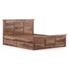 Fidora Solid Wood Queen Size Drawer Storage Bed In Teak Finish