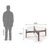 Cayman Round Sheesham Wood And Tempered Glass Coffee Table In Teak Finish