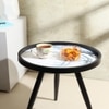 Oceara Solid Wood Side Table in Ocean Blue Finish