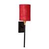 Devansh Metal Electric Wall Light in Black Colour with Maroon Shade Count of 1 Light