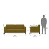 Felicity 3 Seater Sofa Cum Bed Colour Olive green